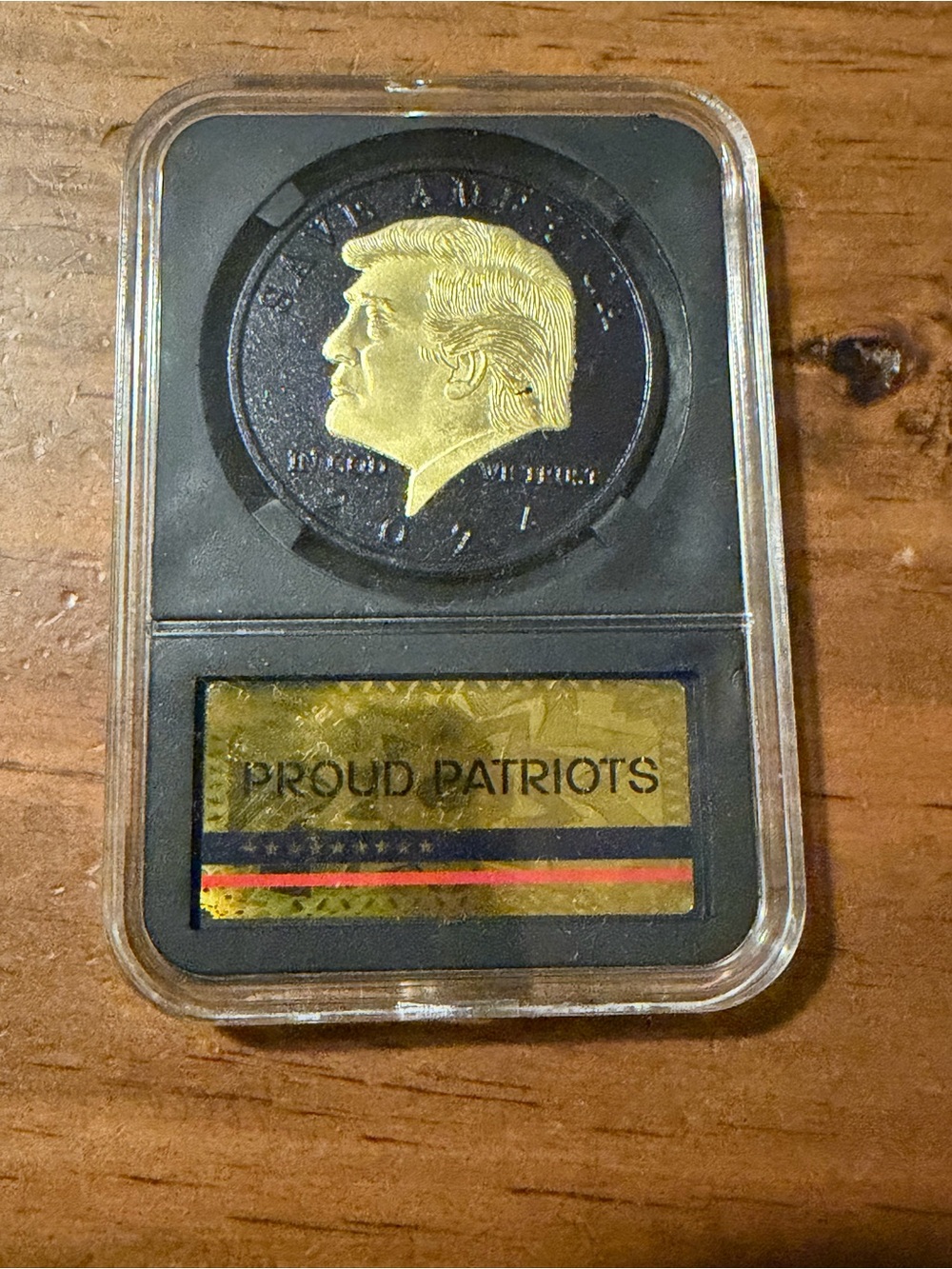 Proud Patriots Donald Trump 2024 US Commemorative Token 4 Coins 24k  Gold Plated